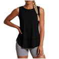 thumbnail image 1 of Perfectbot Womens Flowy Workout Tank Top Curved Hem Lightweight Relaxed Fit Athletic Yoga Shirts, 1 of 7