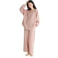 thumbnail image 1 of Perfectbot Womens Cotton Pajamas Set Lightweight Loose Fit Sleepwear Comfy Casual Lounge Set Two Piece, 1 of 8