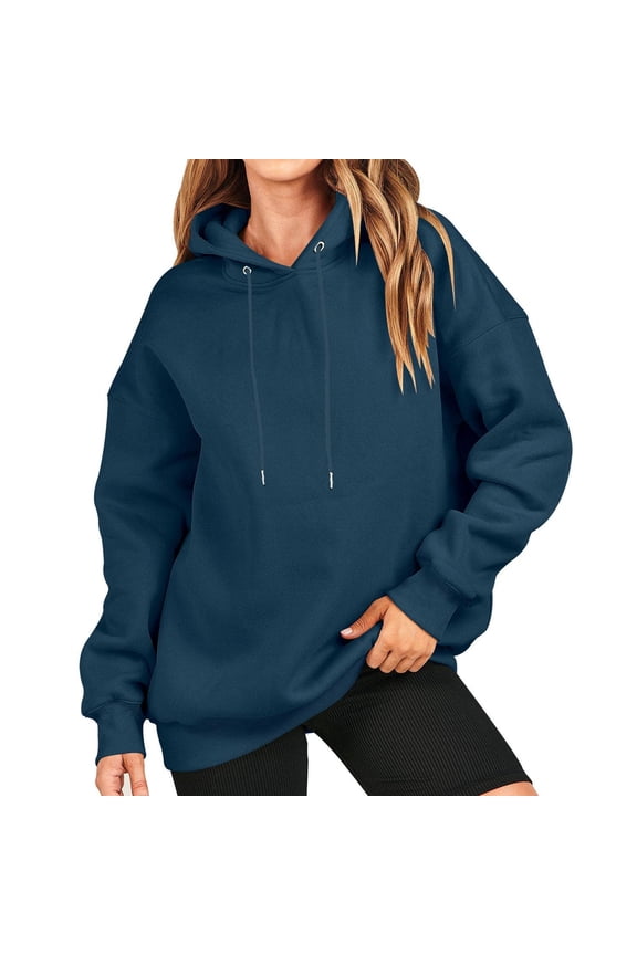 Womens Oversized Hoodies Pullover Drawstring Casual Sweatshirts Warm Fall Winter Clothes