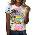 thumbnail image 1 of Perfectbot Womens T-Shirts Summer Casual Loose Print Crew Neck Short Sleeve Tees Size S-5XL, 1 of 8