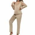 thumbnail image 1 of Perfectbot Womens Winter Warm Pajama Set Fleece Fuzzy Top and Pant Set Fall Loungewear Sleepwear, 1 of 8
