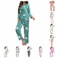 thumbnail image 1 of Perfectbot Womens Winter Warm Pajama Set Fleece Fuzzy Top and Pant Set Fall Loungewear Sleepwear, 1 of 7