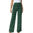 thumbnail image 1 of Perfectbot Womens and Womens Plus Plaid Printed Pants High Waist Straight Leg Trousers Casual Dress Pants, 1 of 8