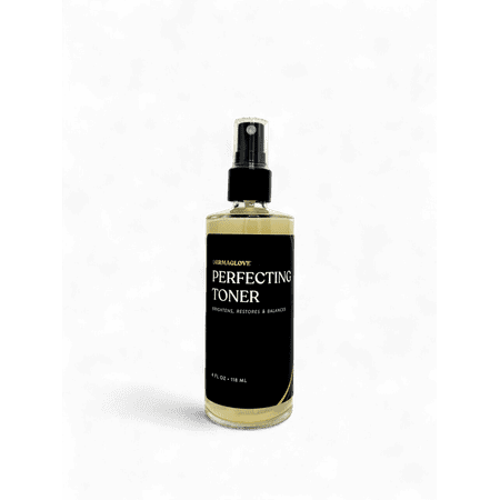 Perfecting Toner - Hydrating & Brightening Facial Mist with Rose Water, Aloe, Witch Hazel & Vitamins A, C, E - 4 Fl Oz (Pack of 1)