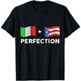 thumbnail image 1 of Perfection Italian And Puerto-Rican Flag Patriotic Design T-Shirt, 1 of 3