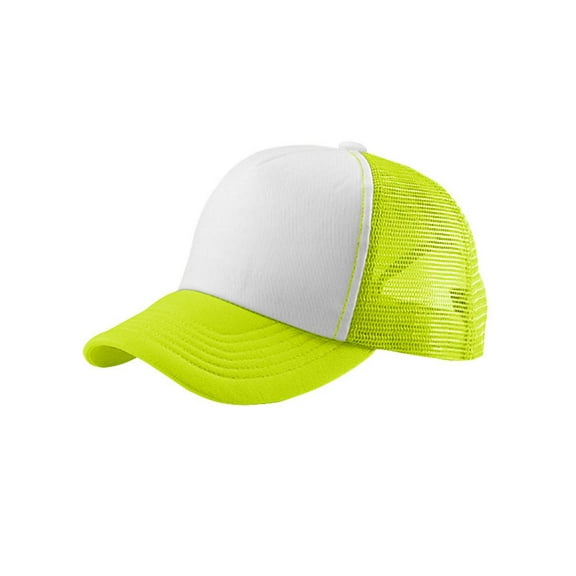 Perfectly Crowned Adjustable Snapback Trucker  Mesh Cap, Neon Yellow