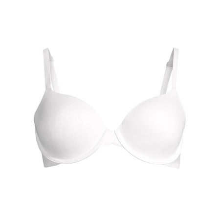 Women's Perfectly Fit Lightly Lined Full Coverage T-Shirt Bra F3837 Color: White Size: 32