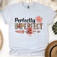 thumbnail image 1 of Perfectly Imperfect T-Shirt for Women, Leopard Print Floral Graphic Tee, Ash, Size 3XL, 1 of 6