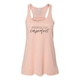 thumbnail image 1 of "Perfectly Imperfect Tank, Racerback, Womens Tank, Perfectly Imperfect, Muscle Tank, Gift For Her, Inspirational, Inspire, Imperfect Tank, Peach, LARGE", 1 of 1