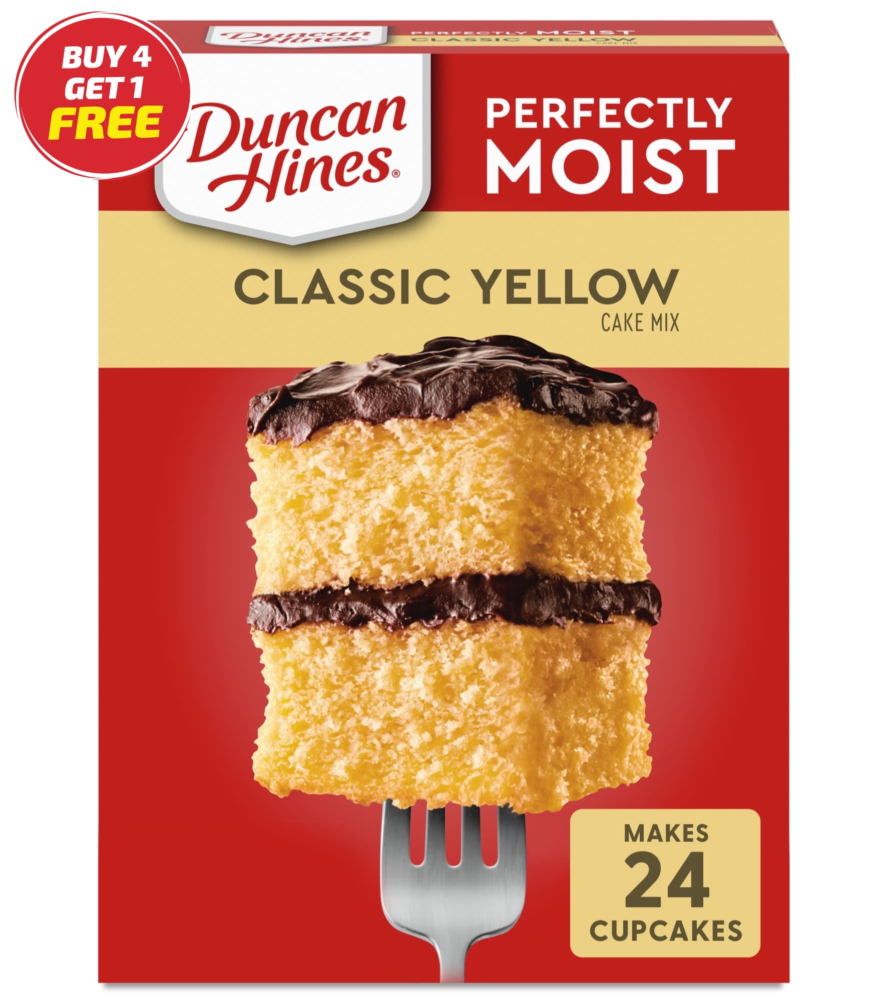 Perfectly Moist Classic Yellow Cake Mix, 15.25 oz ( Buy 4 Get 1 Free)