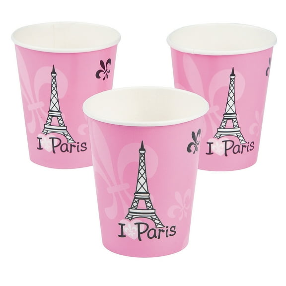 Perfectly Paris 9Oz Cup - Party Supplies - 8 Pieces