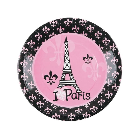 Perfectly Paris Dinner Plates - Party Supplies - 8 Pieces