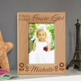 thumbnail image 1 of Perfectly Picked Flower Girl Personalized Wooden Picture Frame 4" x 6" Brown (Vertical), 1 of 1