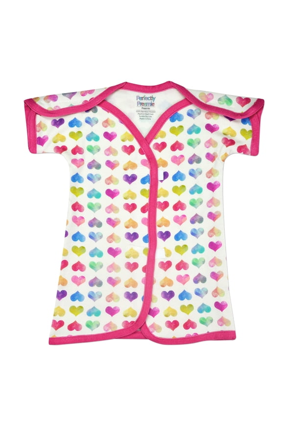 Boy’s & Girl’s Open-Shoulder Bamboo NICU Gown (Preemie-0/3 months)