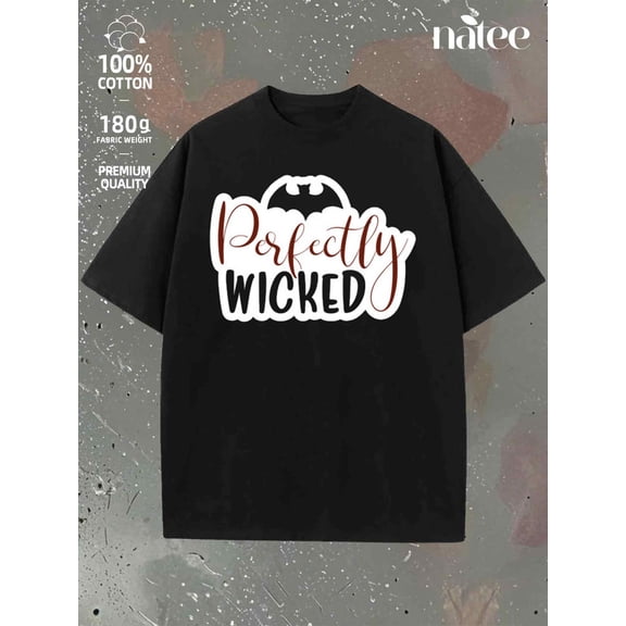 Perfectly Wicked Halloween Bat Graphic Tee - halloween t-shirt shirts clothes tee tshirts women t shirts youth clothes graphic tees women streetwear funny local warehouse outfits