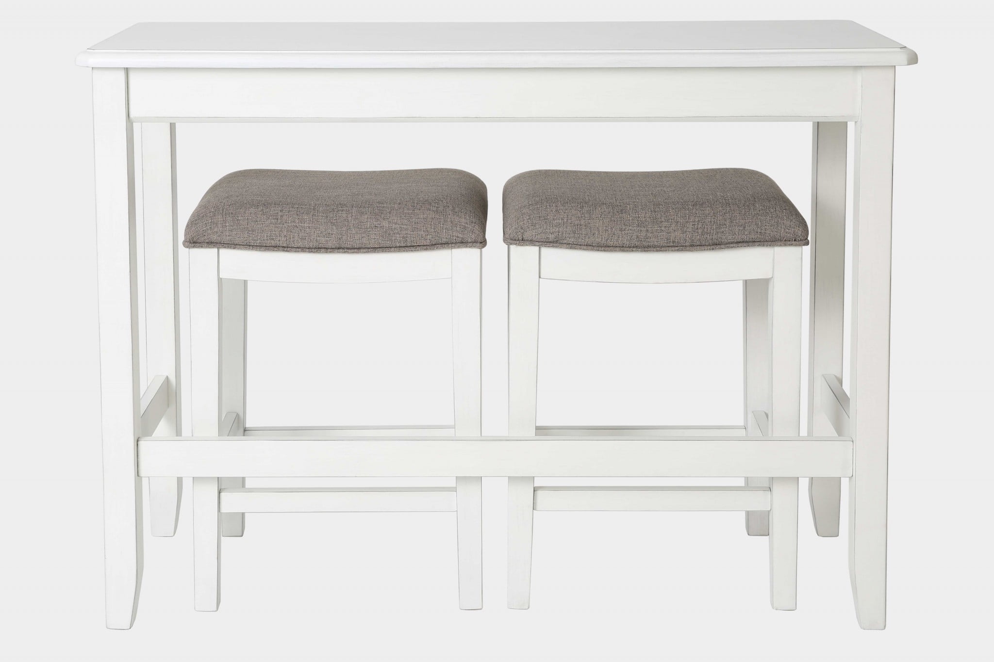 Classic White Pine and MDF Sofa Bar Table with Stools