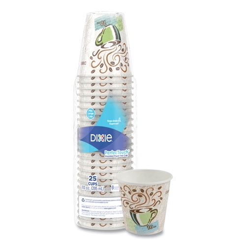 PerfecTouch Paper Hot Cups, 10 oz, Coffee Haze Design, 25/Pack PerfecTouch Paper Hot Cups, 10 oz, Coffee Haze Design, 25/Pack
