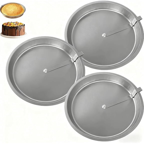 Perfectrelease Cake Pan, Quick Release Easy-Out Cake Pan Set with Lever, Effortlessly Bake, Oven Safe Mold, Non-stick Baking Tools Pans Round, for Apple Pie Bake Home Kitchen (3)