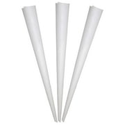 Perfect Stix PW Cotton Candy Cones   100 Count | 11 Inch White Paper Cones for Fairs, Carnivals & Parties