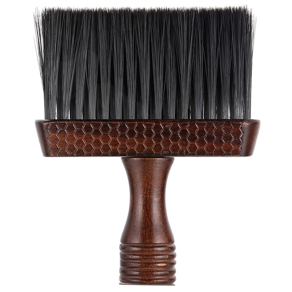 Perfehair Barber Neck Duster Brush for Hair Cutting, Soft Haircut Cleaning Dusting Brush-Wooden Handle