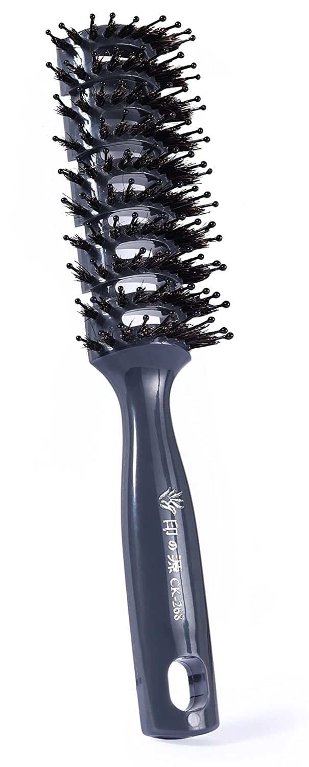 Perfehair Boar Bristle Vent Hair Brush for Men & Women, Vented Hairbrush with Boar & Ball Tipped