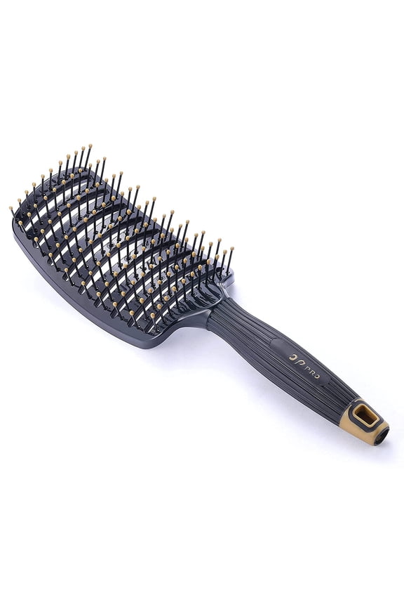 Curved Vent Brush for Faster Blow Drying Styling Detangling Hair Brush Row Brush for Short Thick Tangles Curly Hair