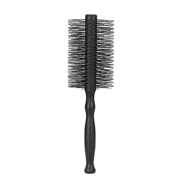 Perfehair Large Round Hair Brush, Soft Nylon Bristles, 2.5-inch, for Styling Medium to Long Wavy, Curly, Thick Hair, Black