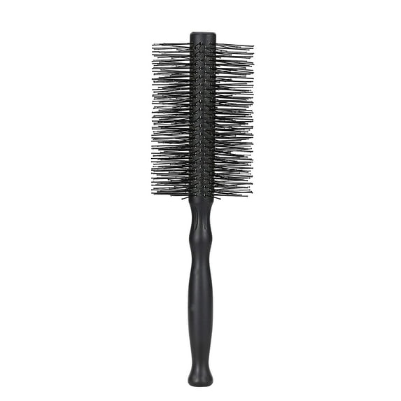 Perfehair Large Round Hair Brush, Soft Nylon Bristles, 2.5-inch, for Styling Medium to Long Wavy, Curly, Thick Hair, Black