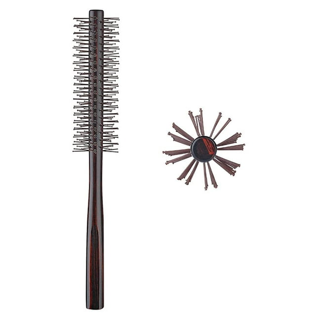 Perfehair Small Round Hair Brush for Short Hair, Soft Nylon Bristle 1.