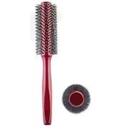 Perfehair Small Round Hair Brush with Soft Nylon Bristles, 1.6 Inch, for Short or Medium Curly Hair-Red
