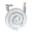 thumbnail image 1 of Perfektion Guitar Cable Instrument Coiled Heavy Duty White 20ft Right Angle End, 1 of 4