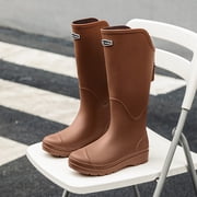 Perfert-High-Top Waterproof Rubber Rain Boots for Men, Featuring Long Tubes, Slip-Resistant Soles, And Durable Design