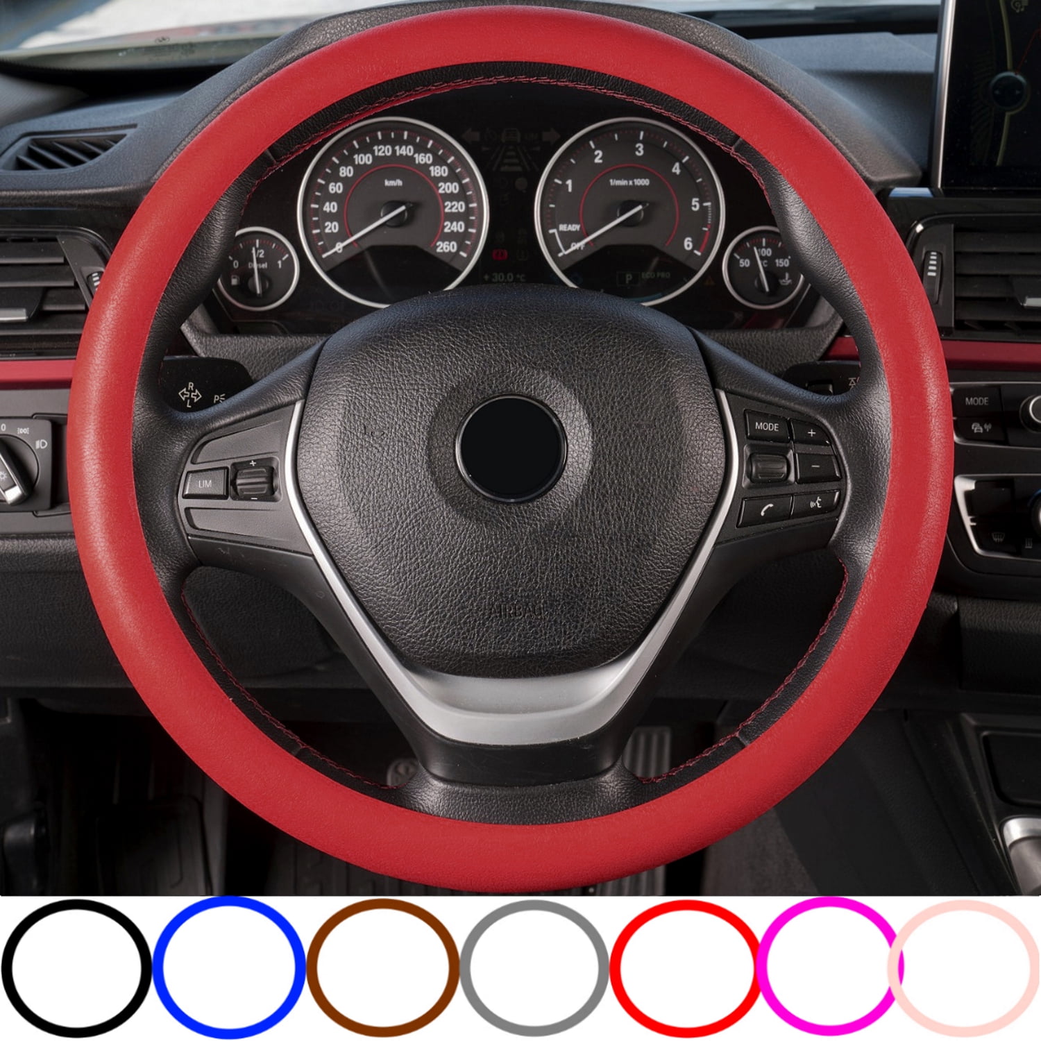 Perflex Universal Silicone Steering Wheel Cover, Fits Steering Wheels ...