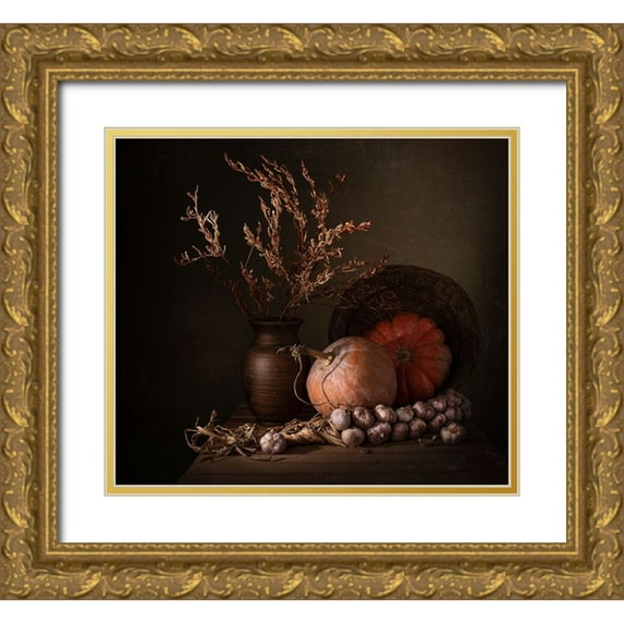 Perfoncio, Margareth 16x15 Gold Ornate Wood Framed with Double Matting Museum Art Print Titled - Old days...