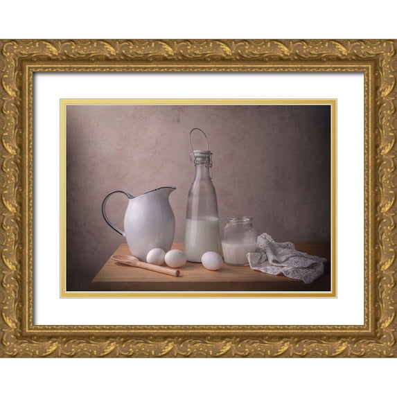 Perfoncio, Margareth 18x14 Gold Ornate Wood Framed with Double Matting Museum Art Print Titled - Omelet?
