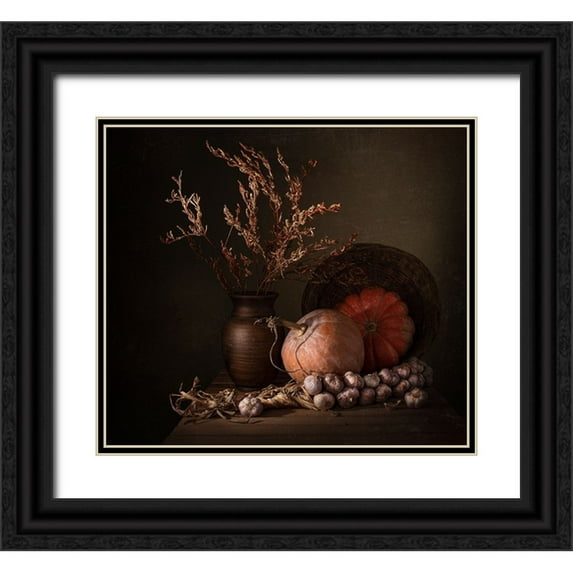 Perfoncio, Margareth 22x20 Black Ornate Wood Framed with Double Matting Museum Art Print Titled - Old days...