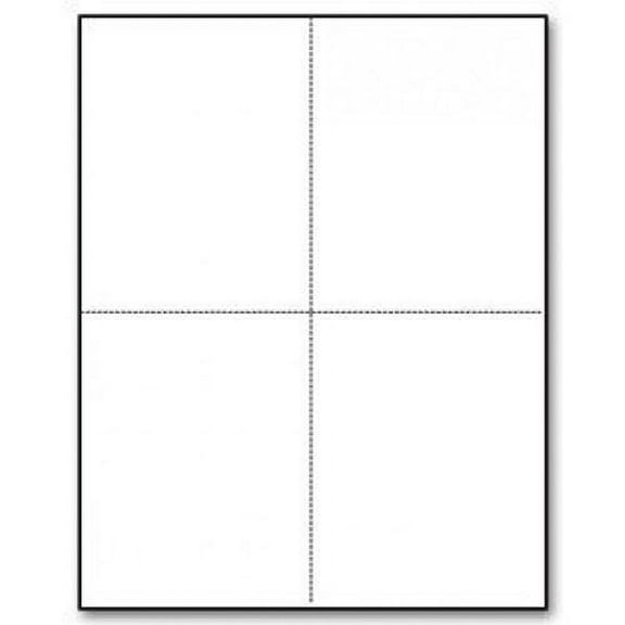 Superfine Printing Perforated Laser/Ink Jet Paper, 50 Sheets, 8.5" x 11",24 lbs, White
