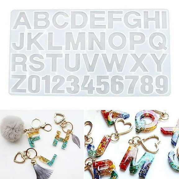 Perforated Alphanumeric Whole Board Mold Crystal Drip Glue Mold Mold making silicone, 1* Alphanumeric Whole Plate Mould With Hole DIY Silicone Mould, Clear