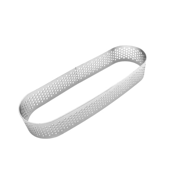 Perforated Baking Ring Oval Tart Mold Stainless Steel Non Stick Reusable for Cake Pastry Dessert Baking Kitchen DIY Tool