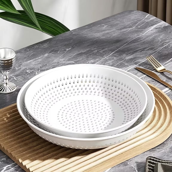 Perforated Draining Tray Steaming Rack for Steamers Microwave Rice Cooker, Heat Resistant Plastic Food Colander Strainer Basket, Multi-Purpose Serving Plate for Dumplings Seafood, Kitchen Accessories