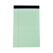 Perforated Lined Note Pads, Compact Notebooks, 5x8 Inch Pastel Paper Pads, 80gsm No Bleed Memo Pads for Home Organization, Green, LLLDMXY