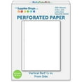 thumbnail image 1 of Perforated Paper, 1/2" Perforation Along 11" Side, Vertical on White 20# Letter Size Copy Paper (Ream of 500), 1 of 2