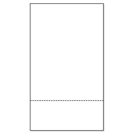 Perforated Paper 8.5 x 14 Inches - Laser & Inkjet Printer Sheets, 24lb White Stock, 3.5" Perforation - 2500 Sheets/Carton