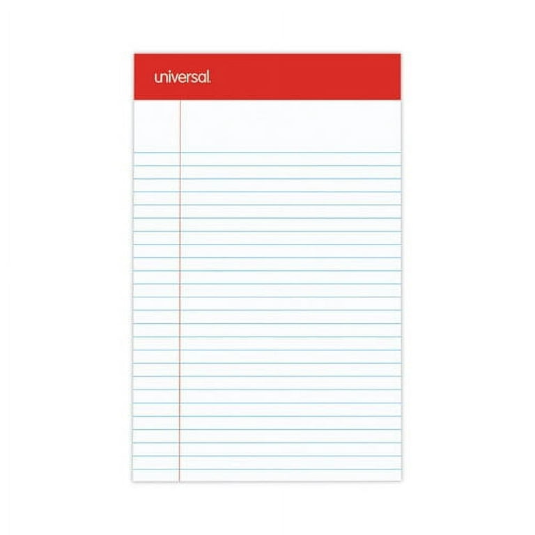 Perforated Writing Pads, Narrow Rule, 50 White 5 x 8 Sheets, Dozen Perforated Writing Pads, Narrow Rule, 50 White 5 x 8 Sheets, Dozen