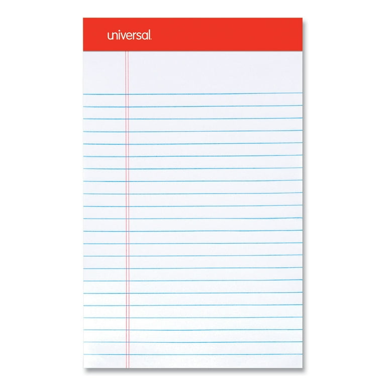 Perforated Writing Pads, Narrow Rule, 50 White 5 x 8 Sheets, Dozen Perforated Writing Pads, Narrow Rule, 50 White 5 x 8 Sheets, Dozen