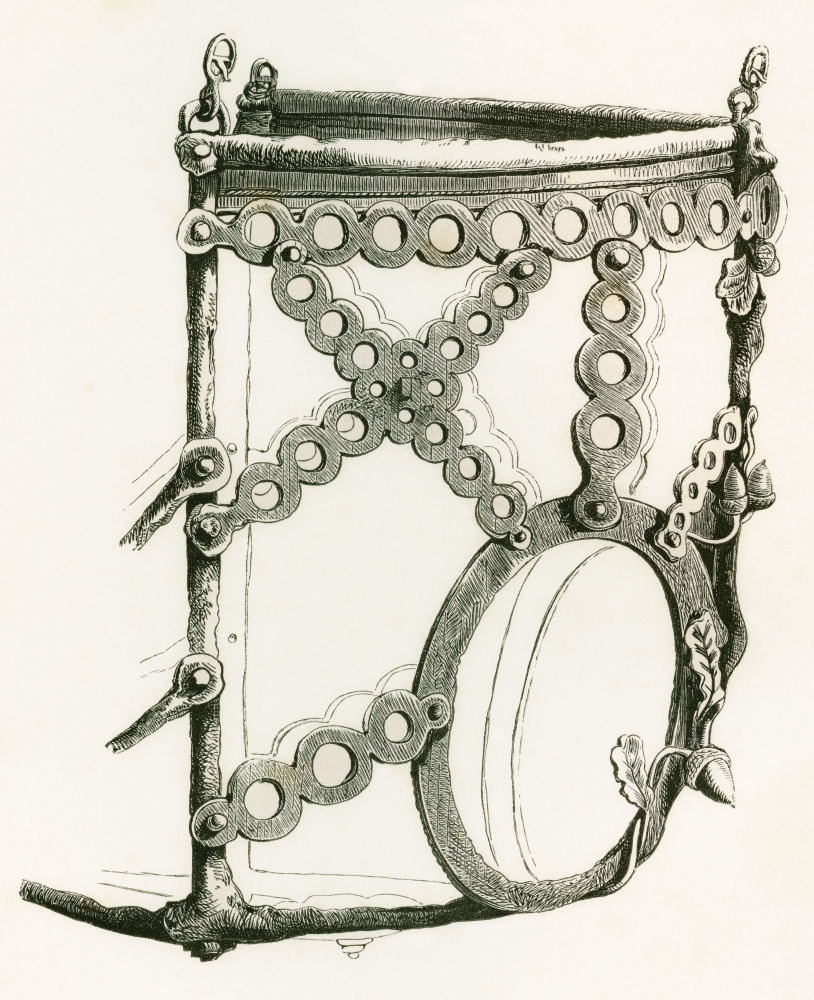 Perforated Steel Horse Muzzle Dating From AD 1570 From The British Army Its Origins Progress And Equipment Published 1868 Canvas Art - Ken Welsh Design Pics (24 x 30)