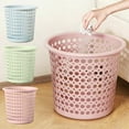 thumbnail image 1 of Perforated Trash Can - Tear-Resistant Lidless Waste Bin for Home & Office, Durable Plastic Garbage Can for Bathroom, Bedroom & Kitchen, Perfect for Small Spaces & 2026 Cleaning, 8.6*9in, Blue, 1 of 6