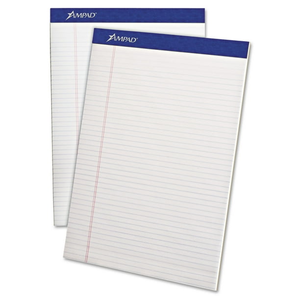 Perforated Writing Pads, Narrow Rule, 50 White 8.5 x 11.75 Sheets, Dozen Perforated Writing Pads, Narrow Rule, 50 White 8.5 x 11.75 Sheets, Dozen