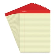 PERFORATED RULED WRITING PAD, LEGAL/MARGIN RULE, LETTER, CANARY (50-Sheet, 1-Dozen)