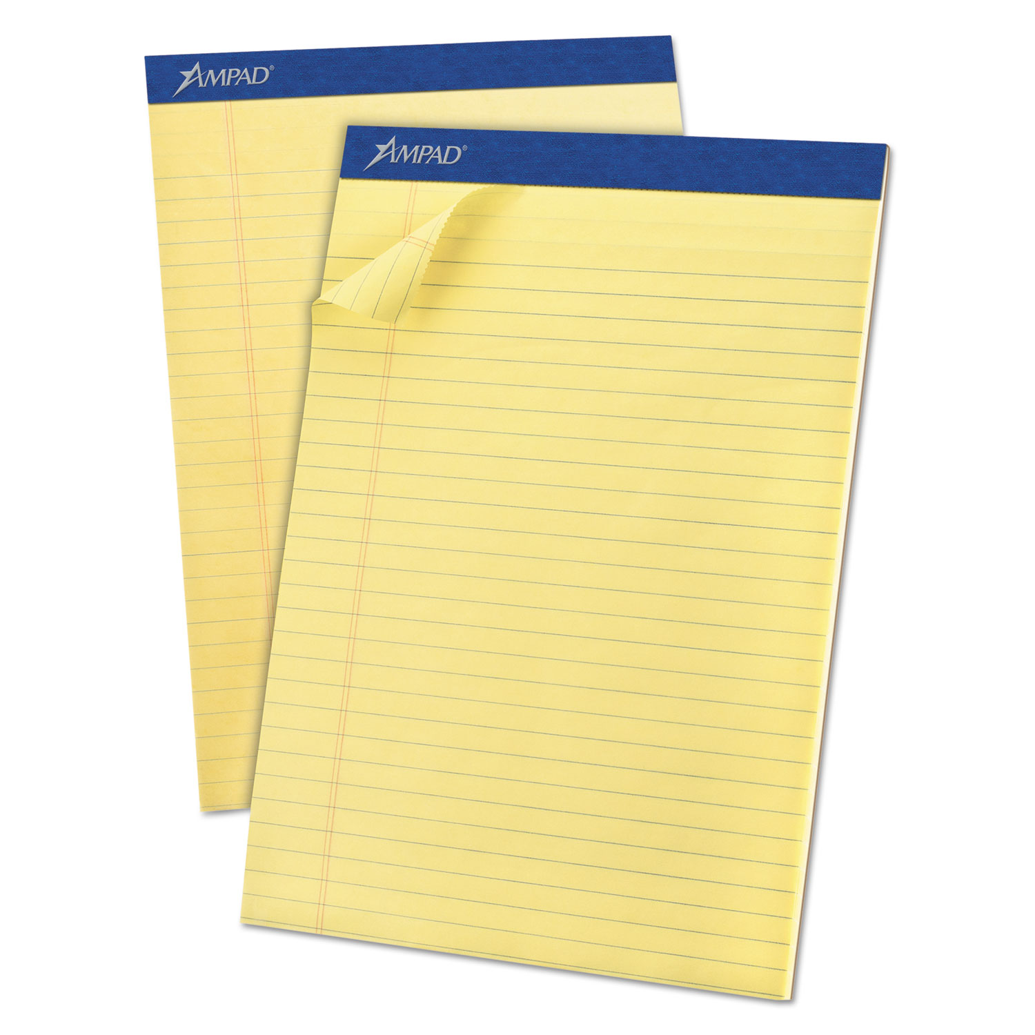 Ampad 20-220 8.5 in. x 11.75 in. Wide/Legal Ruled Perforated Writing ...
